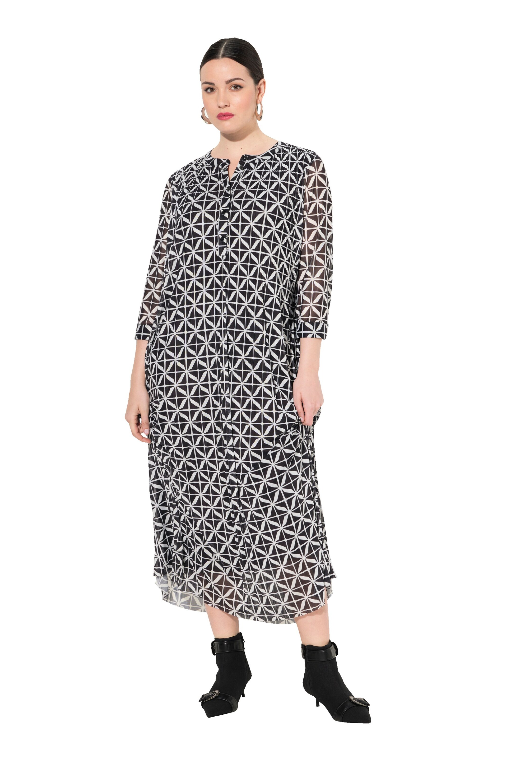 Ulla Popken Kleid in Schwarz: Vorderseite