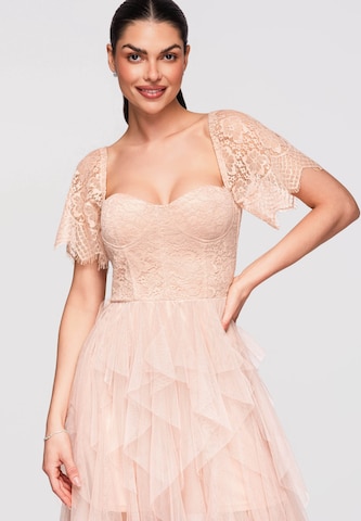 Ombre Evening Dress in Beige