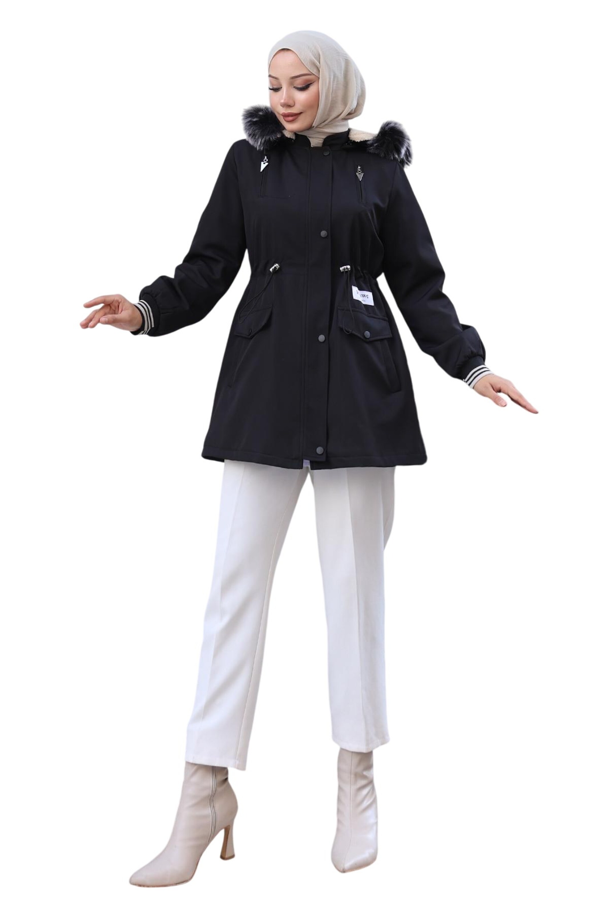 MODAMIHRAM Winterparka in Zwart