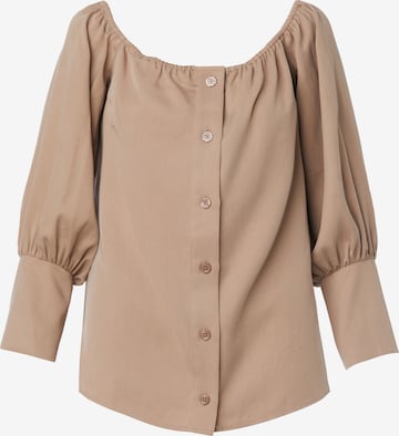 KAN Blouse 'CINNAMON' in Beige: front