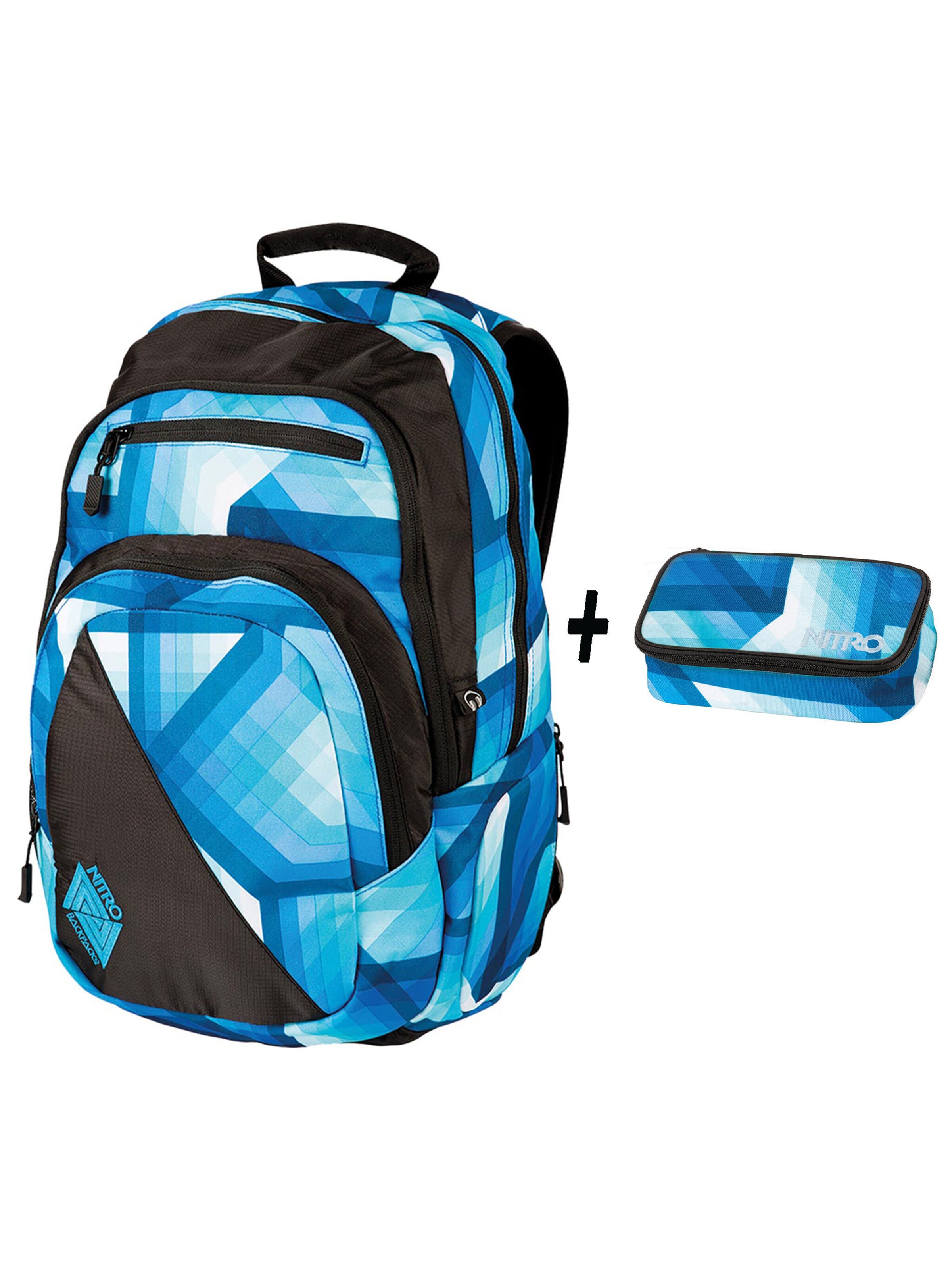 NITRO Backpack 'Set Stash' in Blue: front