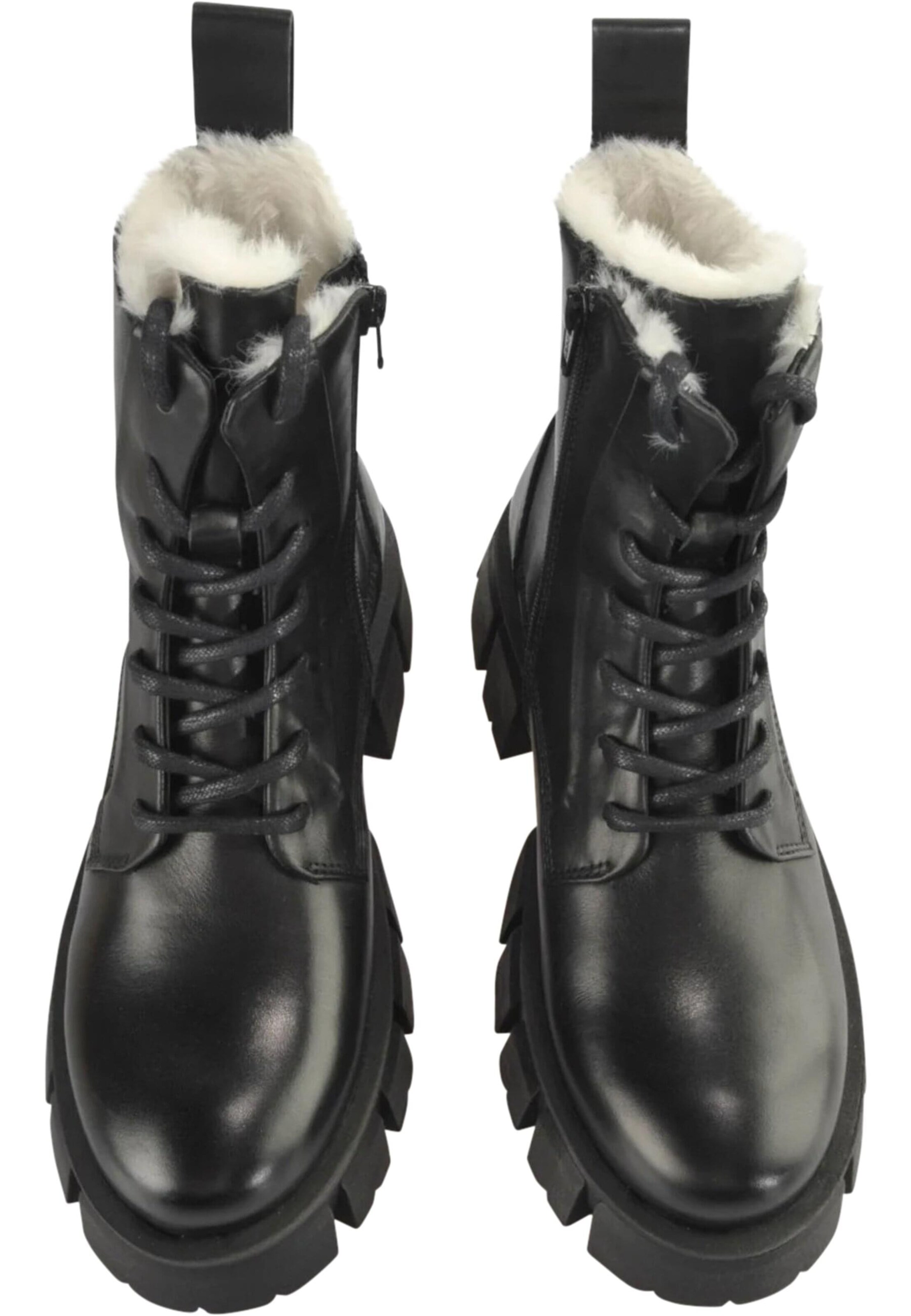 BUFFALO Lace-up bootie 'Escape' in Black: front