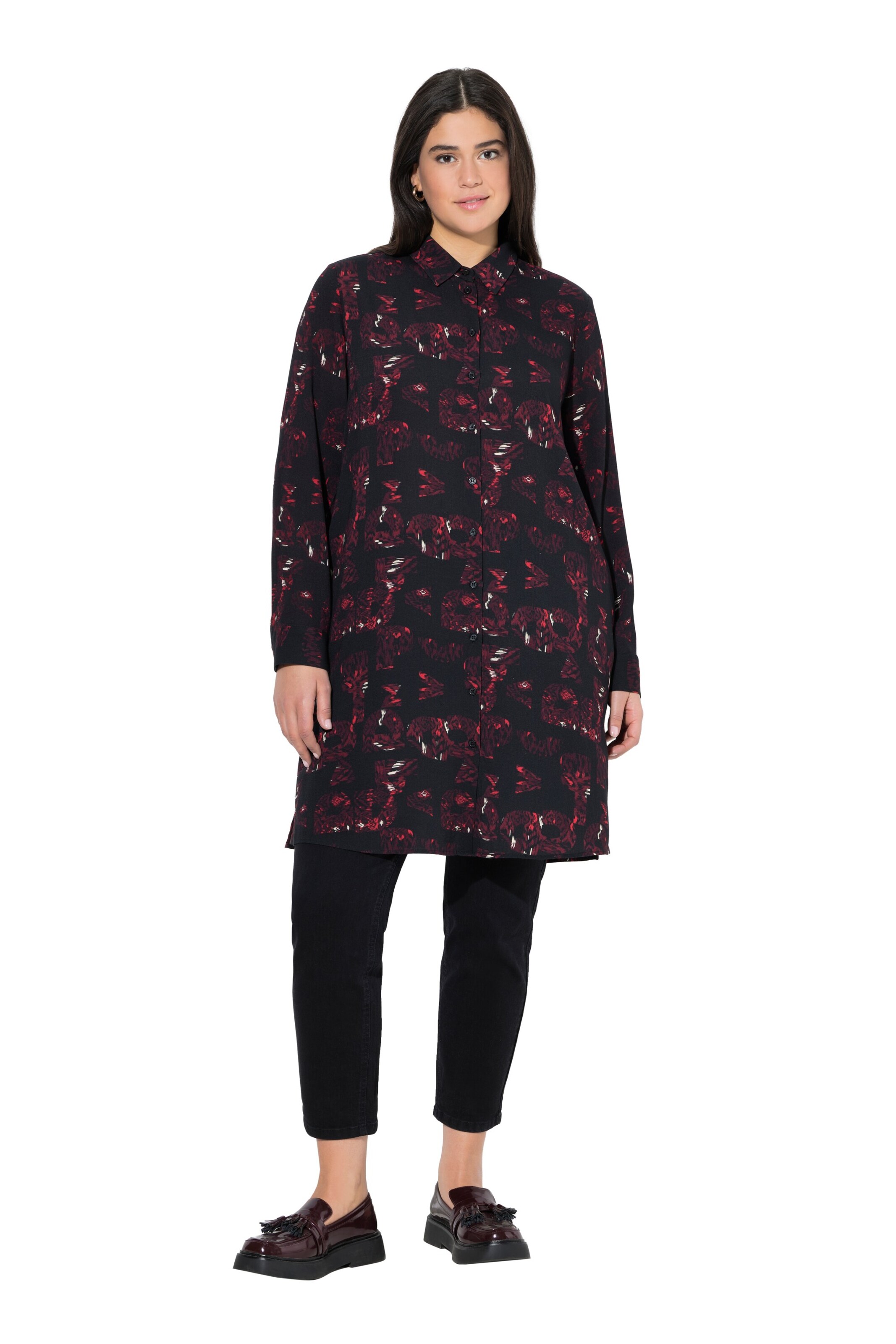 Ulla Popken Blouse in Zwart: voorkant