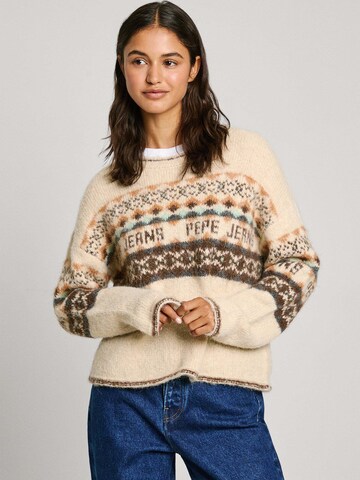 Pull-over 'Hitty' Pepe Jeans en beige : devant