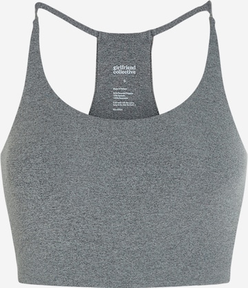 Girlfriend Collective Bralette Sports Bra 'Cleo' in Grey: front