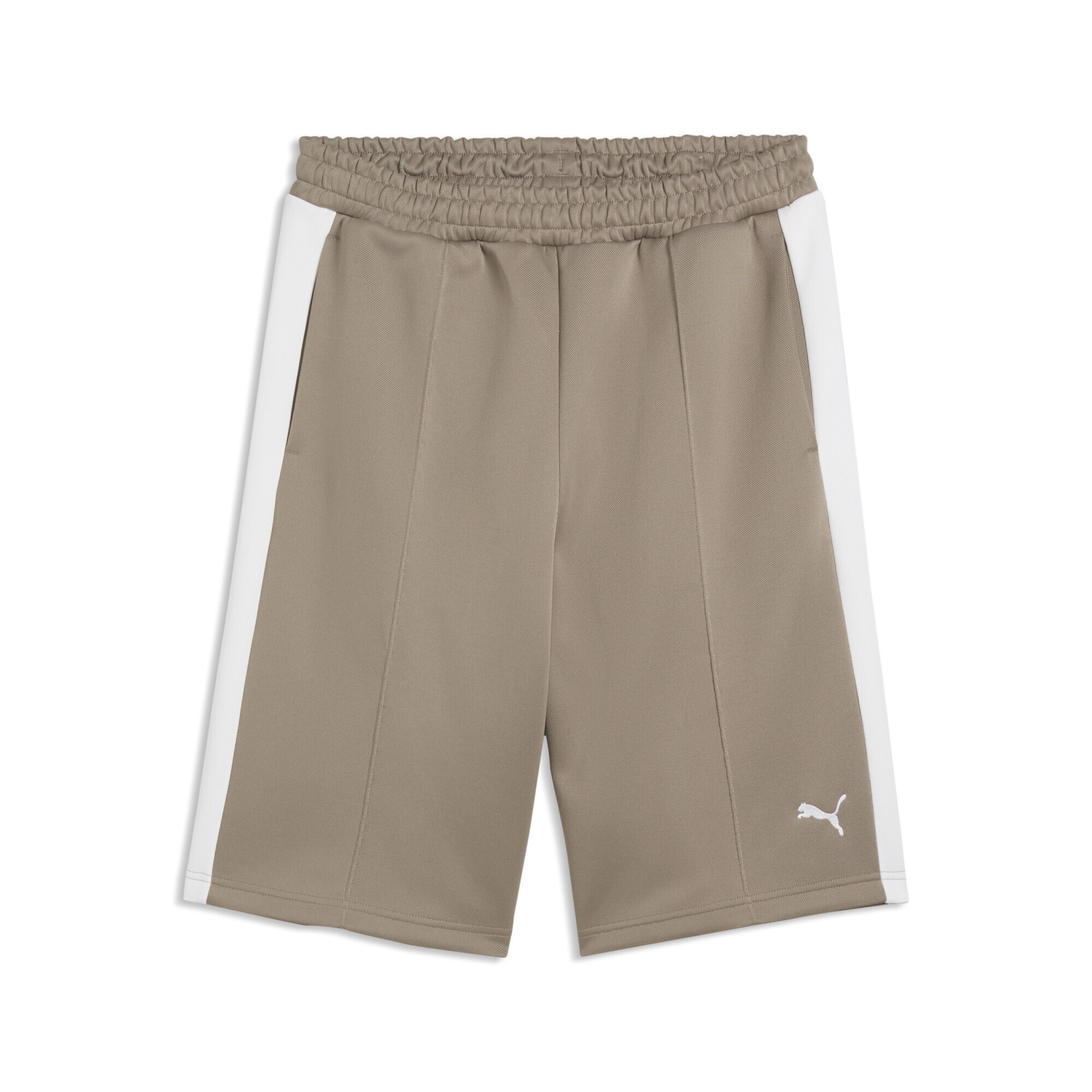 PUMA Regular Sportbroek 'T7 Relaxed' in Beige: voorkant