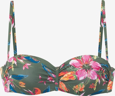 Bikinio viršutinė dalis iš LASCANA, spalva – mėlyna / alyvuogių spalva / oranžinė / rožinė, Prekių apžvalga