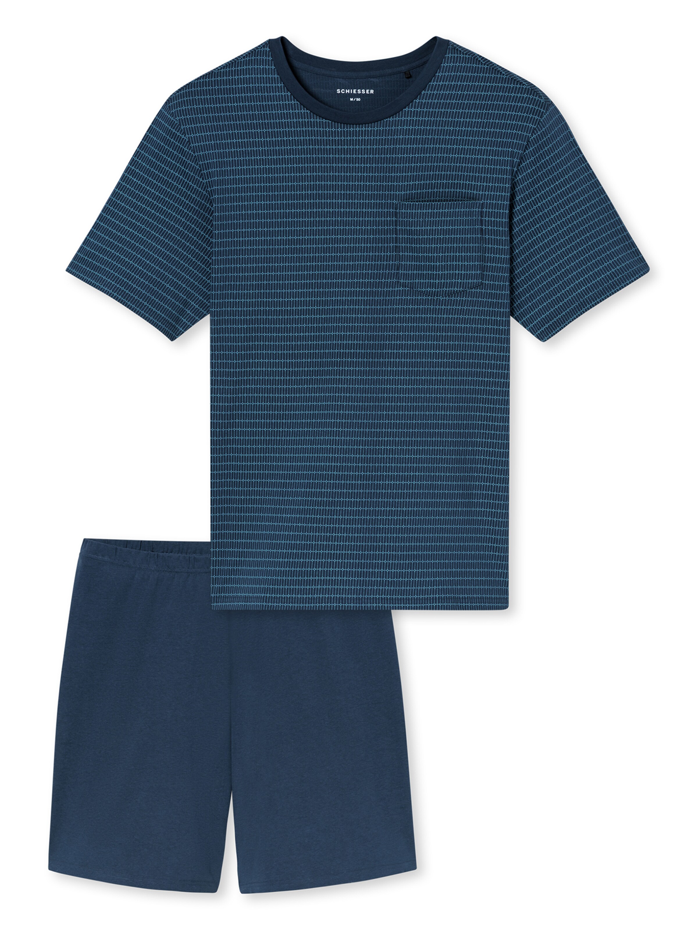 Pyjama long ' Comfort Essentials ' SCHIESSER en bleu : devant