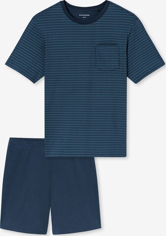 Pyjama long ' Comfort Essentials ' SCHIESSER en bleu : devant