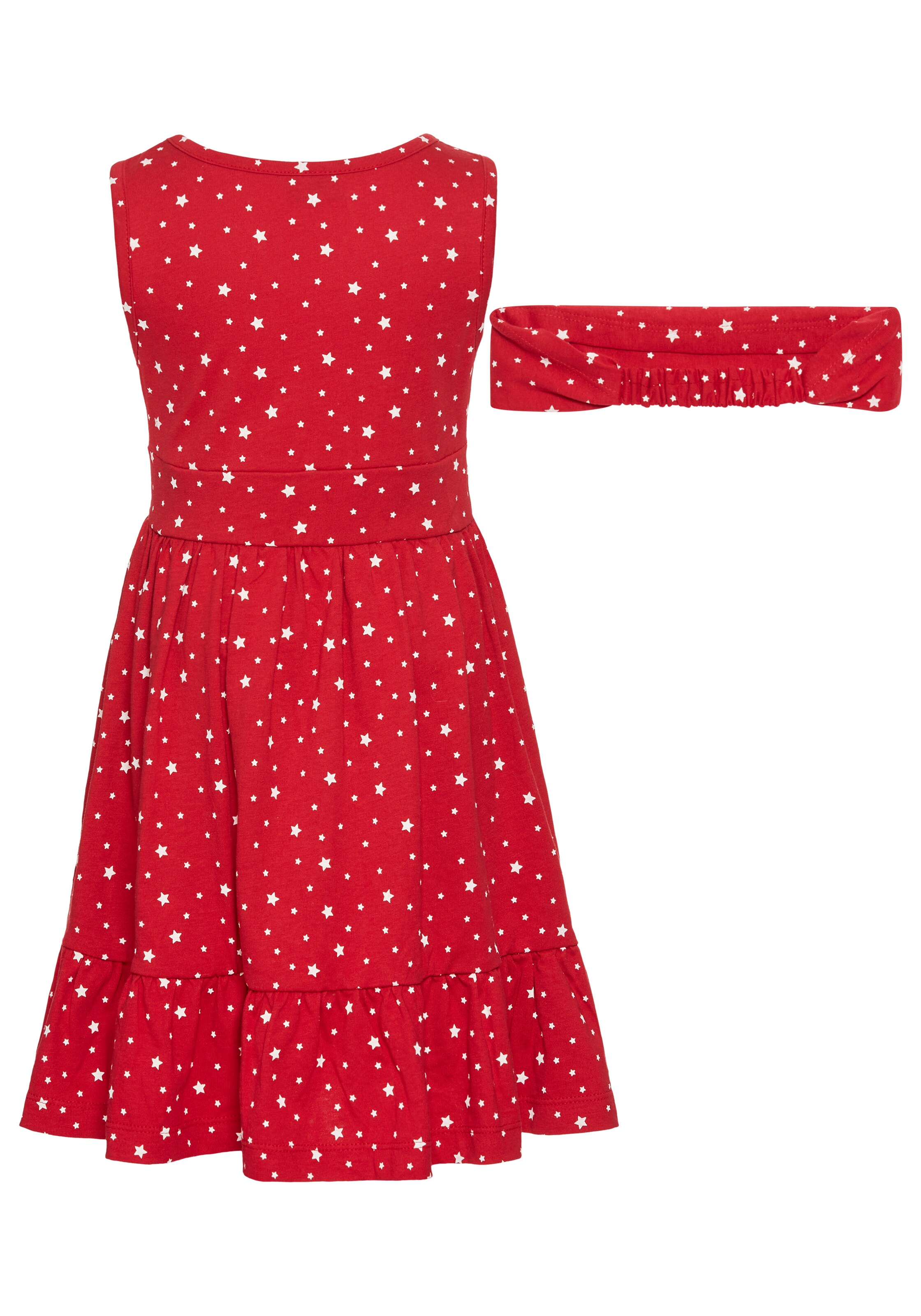 COLORS FOR LIFE Set: Kleid und Haarband in Rot: Vorderseite