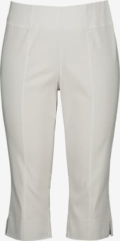 Coupe slim Pantalon Ulla Popken en blanc : devant