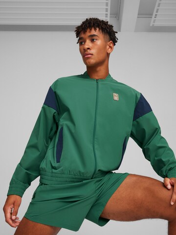 Veste de sport 'First Mile' PUMA en vert : devant