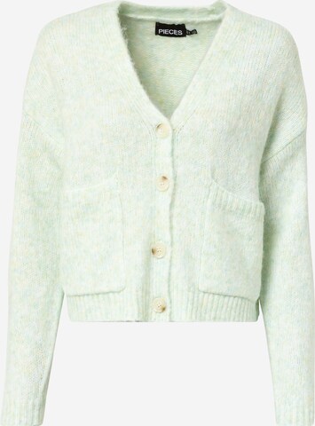 PIECES Knit Cardigan 'Aggie' in Blue: front