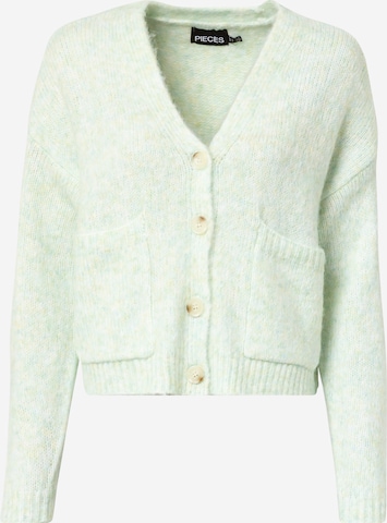 PIECES Knit Cardigan 'Aggie' in Blue: front