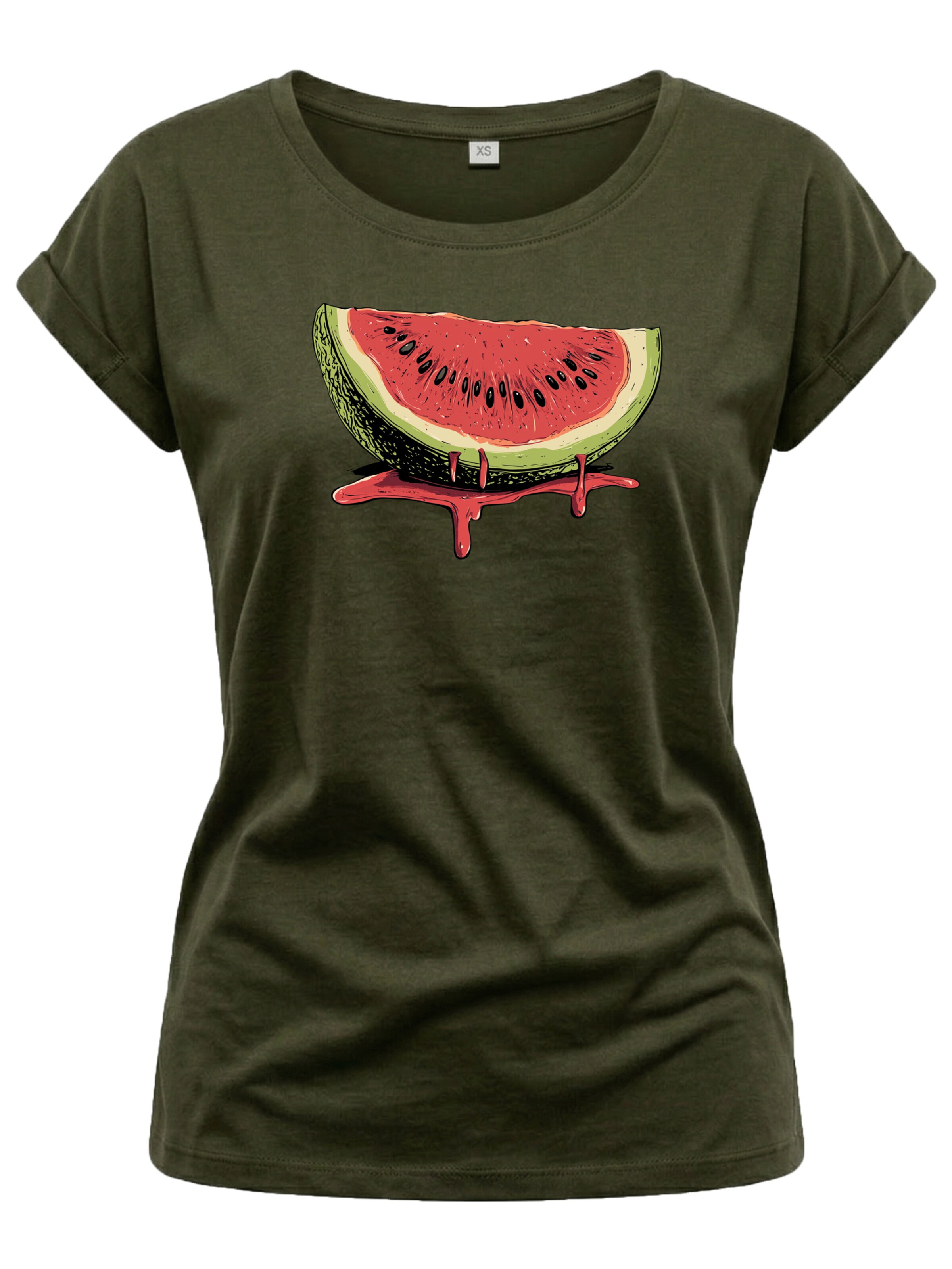 MAKAYA Shirt 'Watermelon' in Green: front