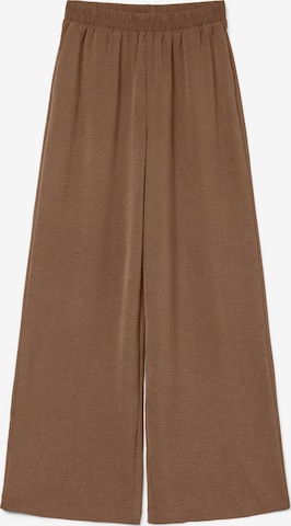 Vero Moda Curve - Pierna ancha Pantalón 'VMCALVA' en marrón: frente
