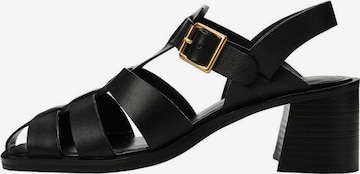 MANGO Strap Sandals 'fisher' in Black: front