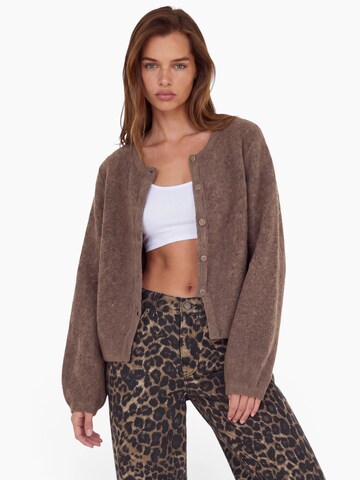 VILA Cardigan 'VIPIGGA' i brun: forside