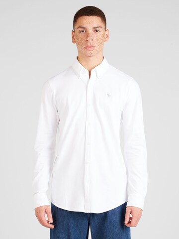 Coupe slim Chemise Abercrombie & Fitch en blanc : devant