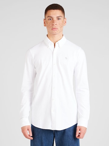 Abercrombie & Fitch - Ajuste estrecho Camisa en blanco: frente