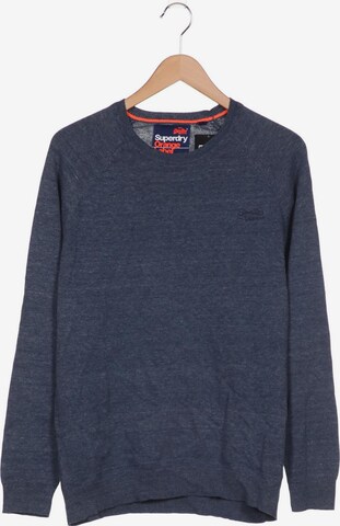 Superdry Sweater & Cardigan in XL in Blue: front