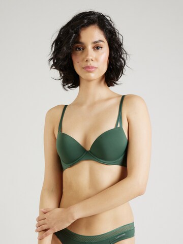 Calvin Klein Underwear Push-up Bra in Green: front