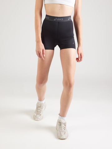 ASICS Kitsas Spordipüksid 'ESSENTIAL', värv must: eest vaates