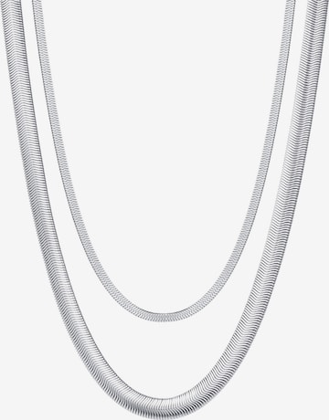 Hey Happiness Ketting 'Duologue' in Zilver: voorkant