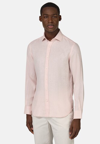 Coupe regular Chemise Boggi Milano en rose : devant