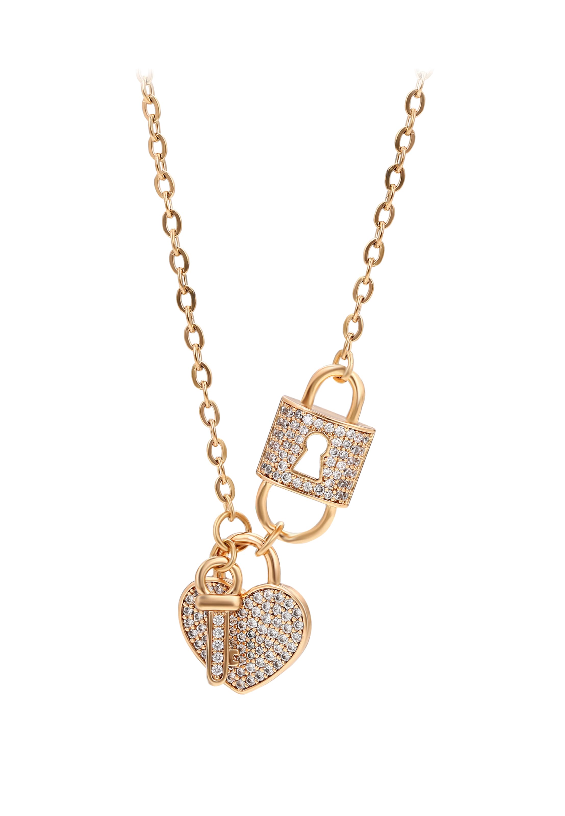 Gaya Necklace in Gold: front