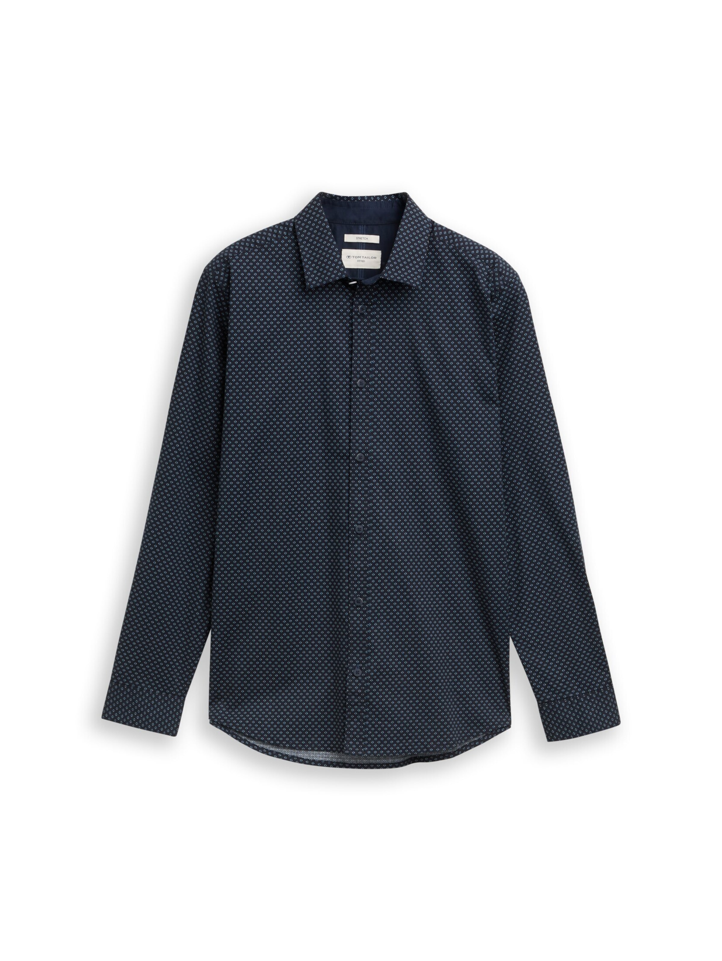 TOM TAILOR Button Up Shirt in Blue: front