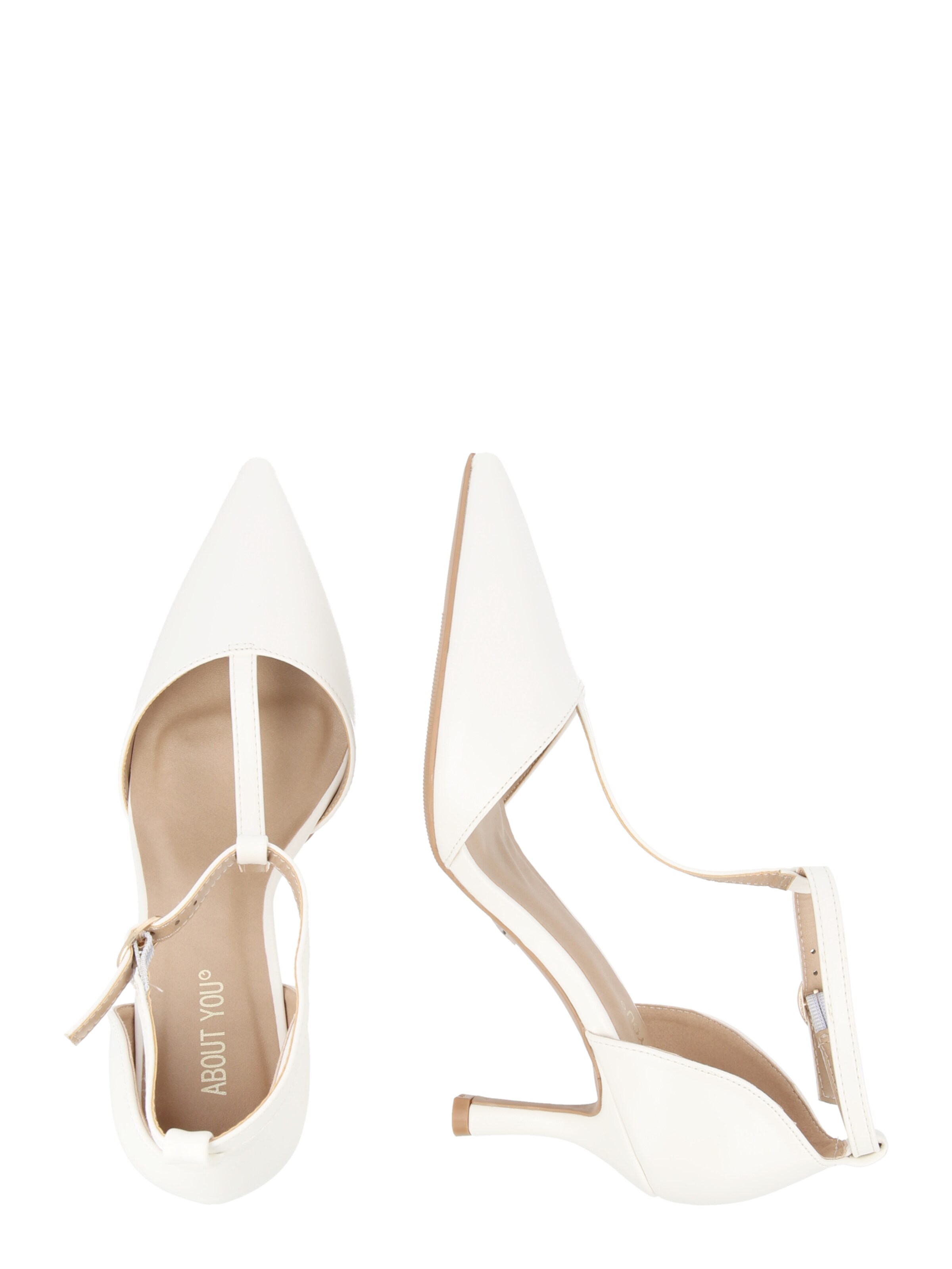 ABOUT YOU - Zapatos destalonado 'Amelia' en blanco