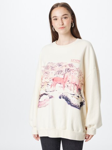 LEVI'S ®Sweater majica 'Graphic Prism Crew' - bež boja: prednji dio