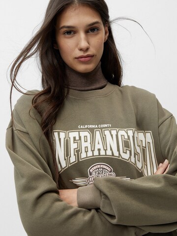 Sweat-shirt Pull&Bear en beige