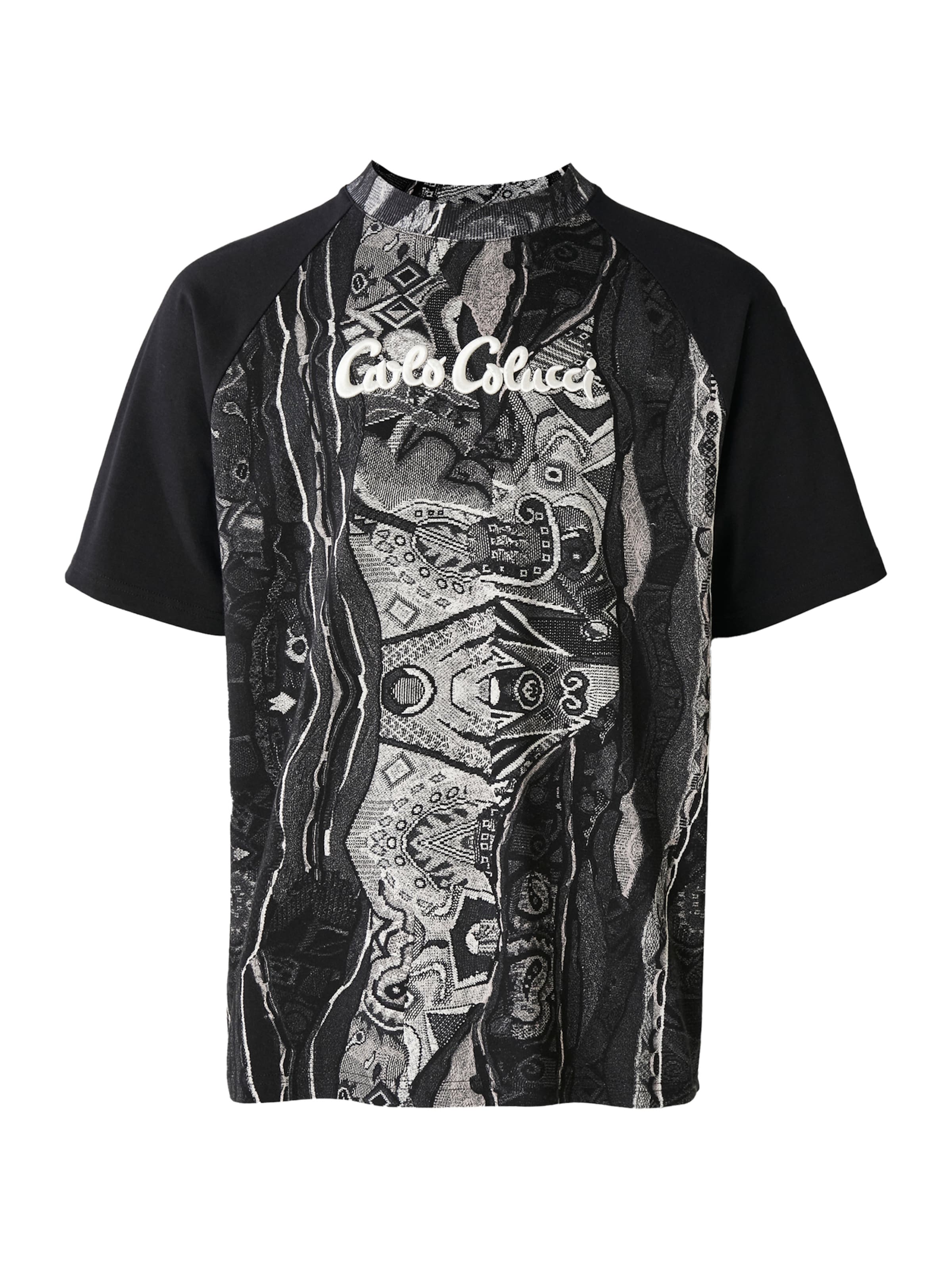 Carlo Colucci Shirt 'Eschfaller' in Zwart: voorkant