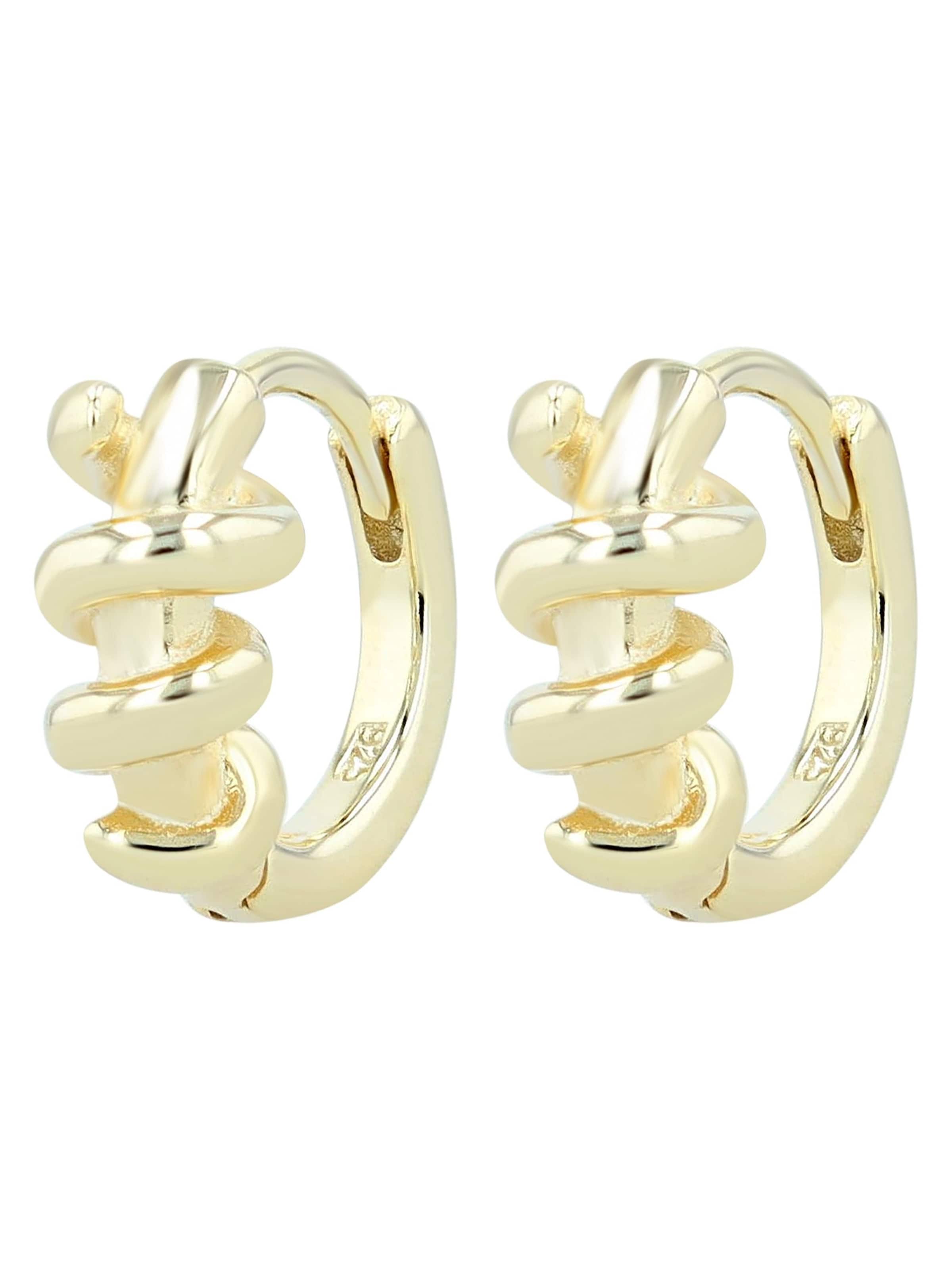 Akzent Earrings 'Valo, 925 Sterlingsilber, langlebig' in Gold