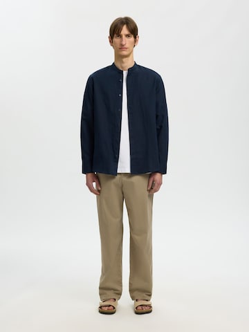 Coupe regular Chemise 'SLHClay' SELECTED en bleu