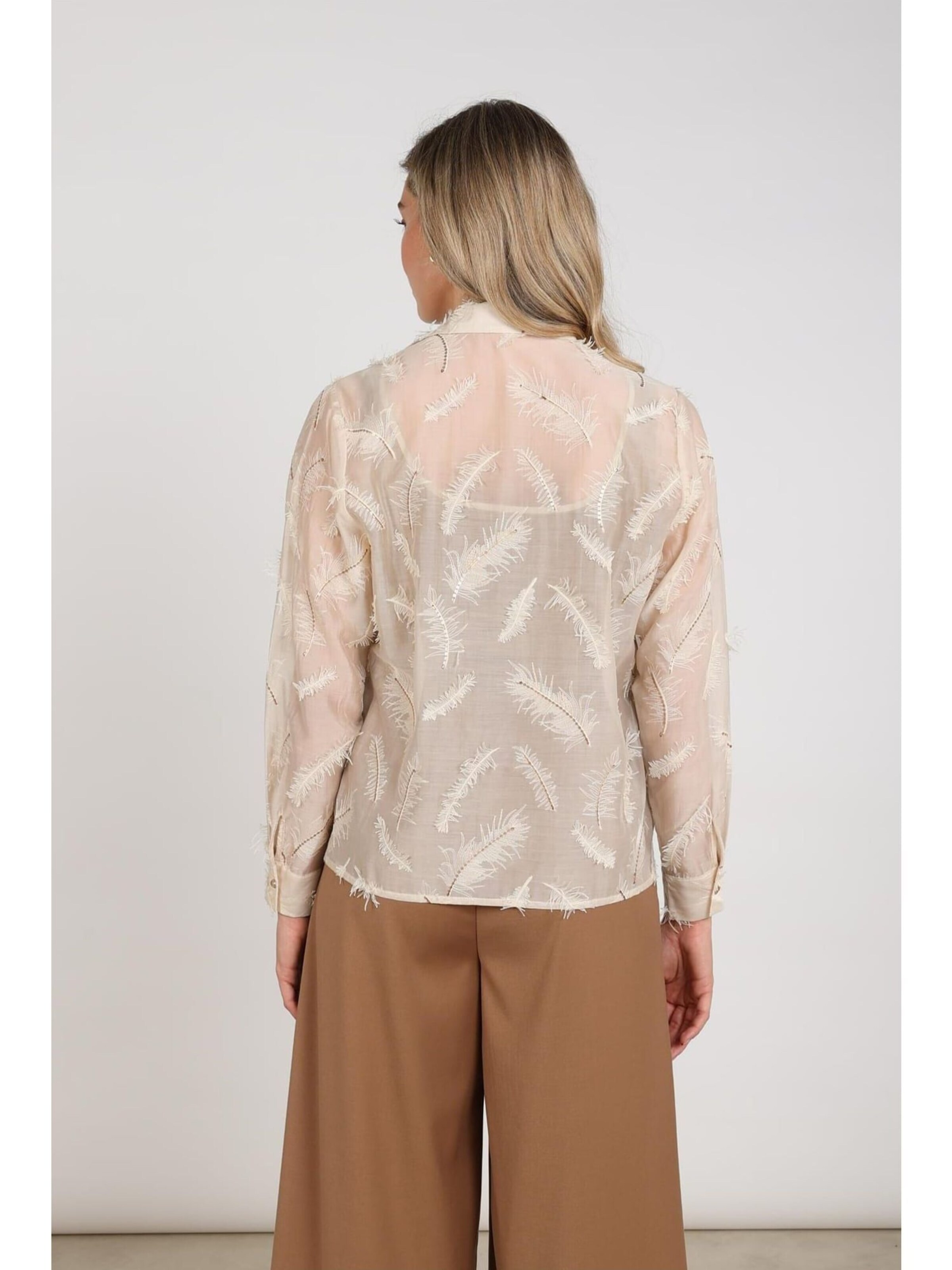 nukus Blouse in Beige