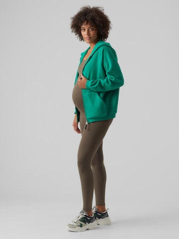 Vero Moda Maternity Zip-Up Hoodie 'Ilsa' in Green