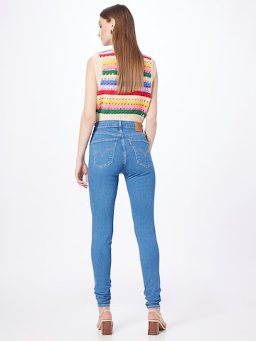 LEVI'S Skinny Jeans 'MILE HIGH SUPER SKINNY DARK INDIGO - WORN IN' in Blauw