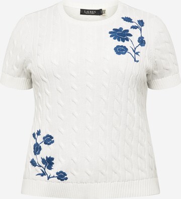 Pull-over Lauren Ralph Lauren Plus en blanc : devant