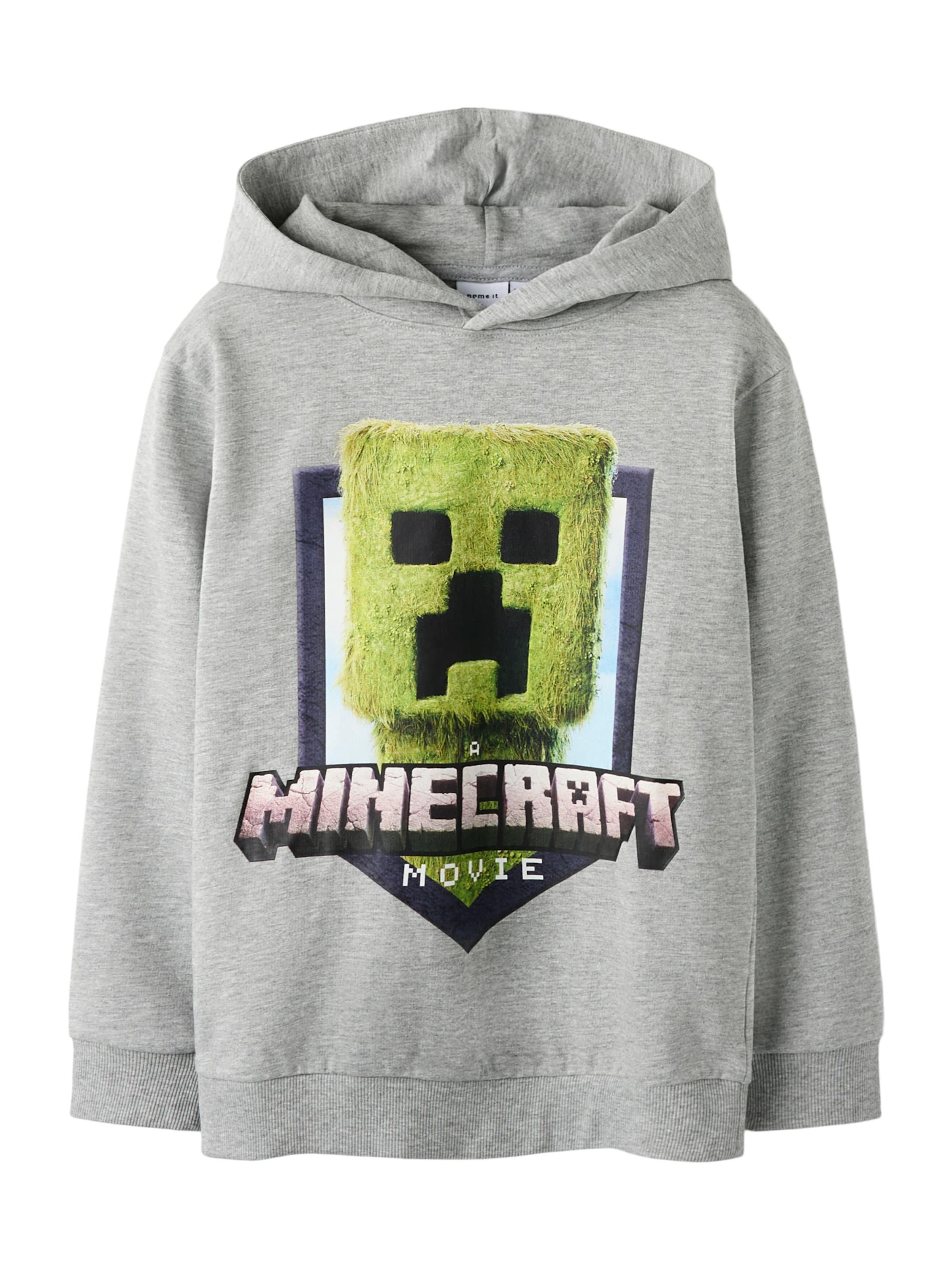 NAME IT Sweatshirt 'NKMOL MINECRAFT' in Grau: Vorderseite