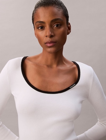 Calvin Klein Jeans Kampsun, värv valge