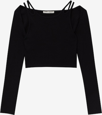 Pull&Bear Top mit Bolero in Schwarz: predná strana