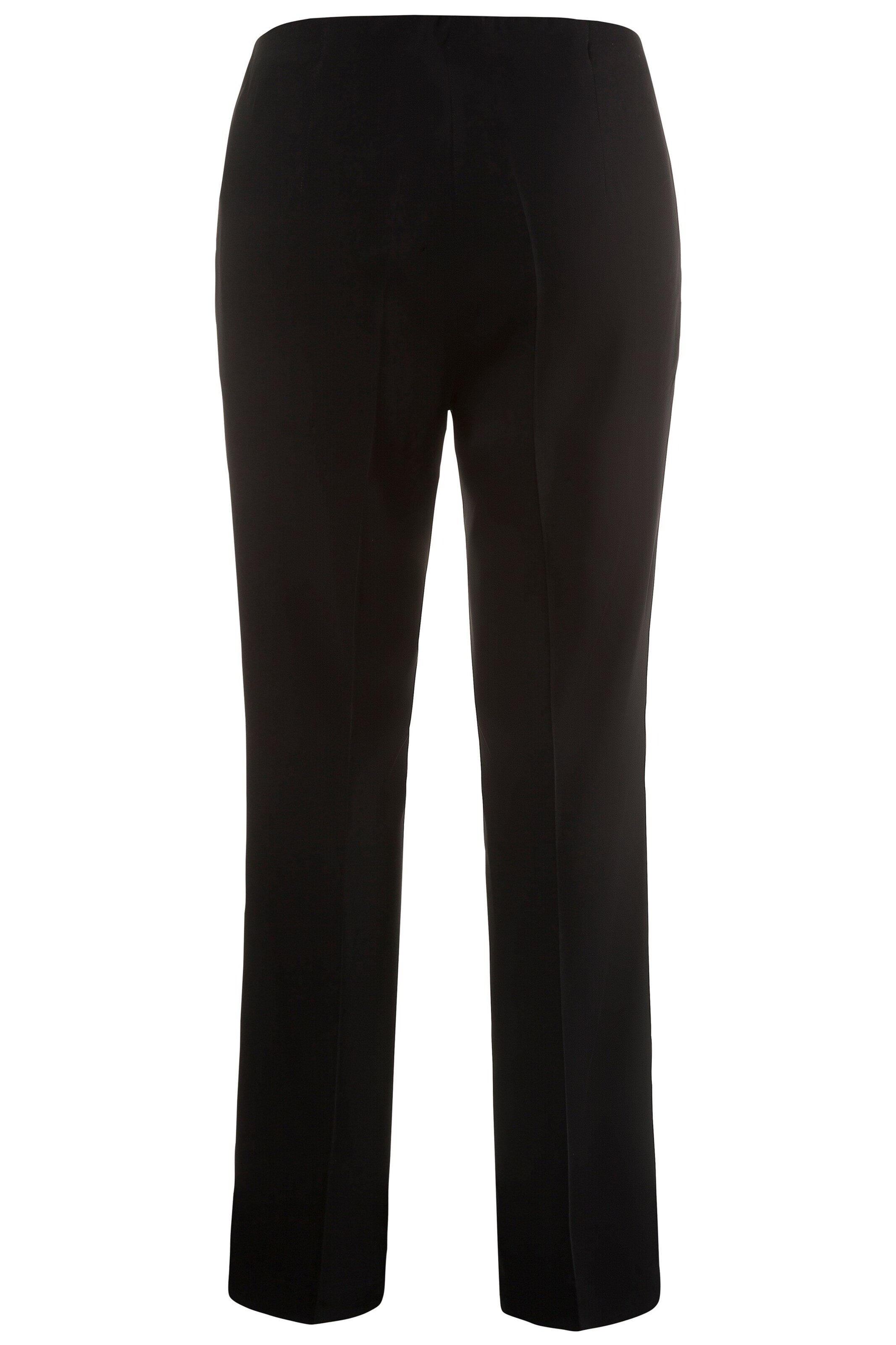 Ulla Popken Regular Trousers with creases 'Mandy' in Black