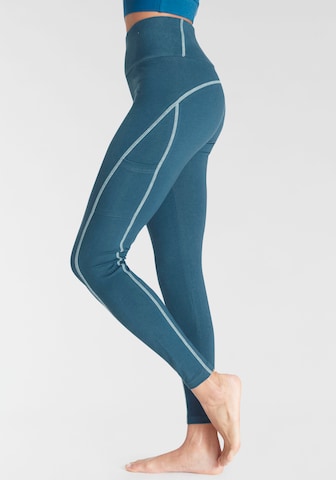 Skinny Pantalon de sport LASCANA ACTIVE en bleu : devant