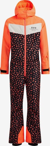 WE Fashion Athletic Suit in Orange: front