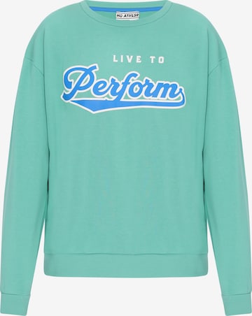 Mo ATHLSR Μπλούζα φούτερ 'Back To School' σε πράσινο: μπροστά