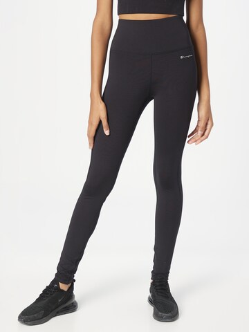 Champion Authentic Athletic Apparel Skinny Sportbroek in Zwart: voorkant