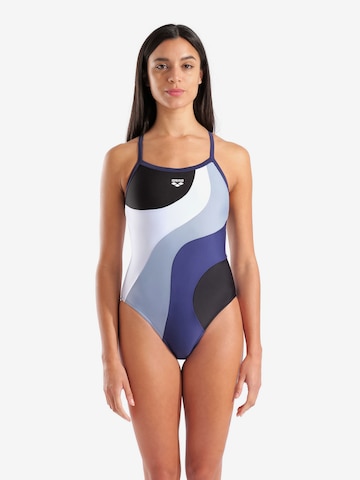 juoda ARENA Biustjė Maudymosi kostiumėlis 'MULTI SLICES': priekis